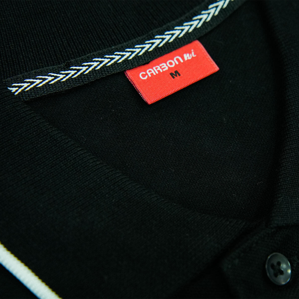 Carbon ni Tipping Collar T-shirt black-with-white - Image 3