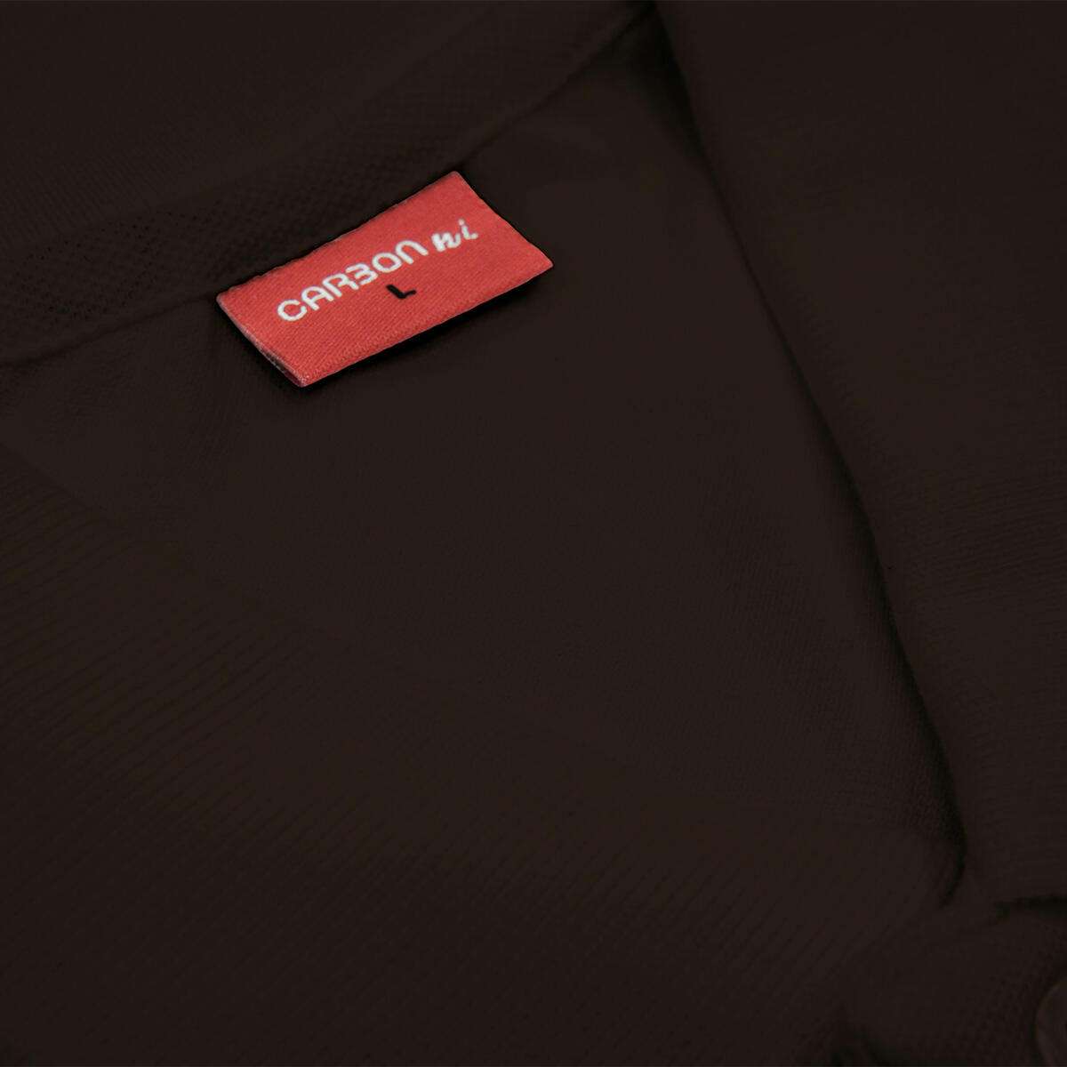 Carbon ni Solid Collar T-shirt COCOA - Image 3