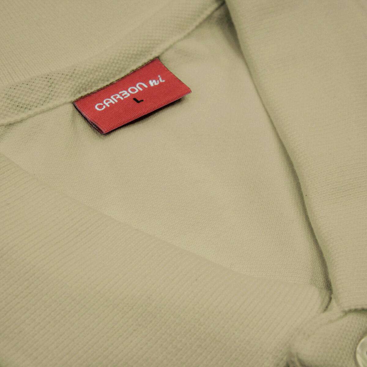 Carbon ni Solid Collar T-shirt DESERT Sand - Image 3