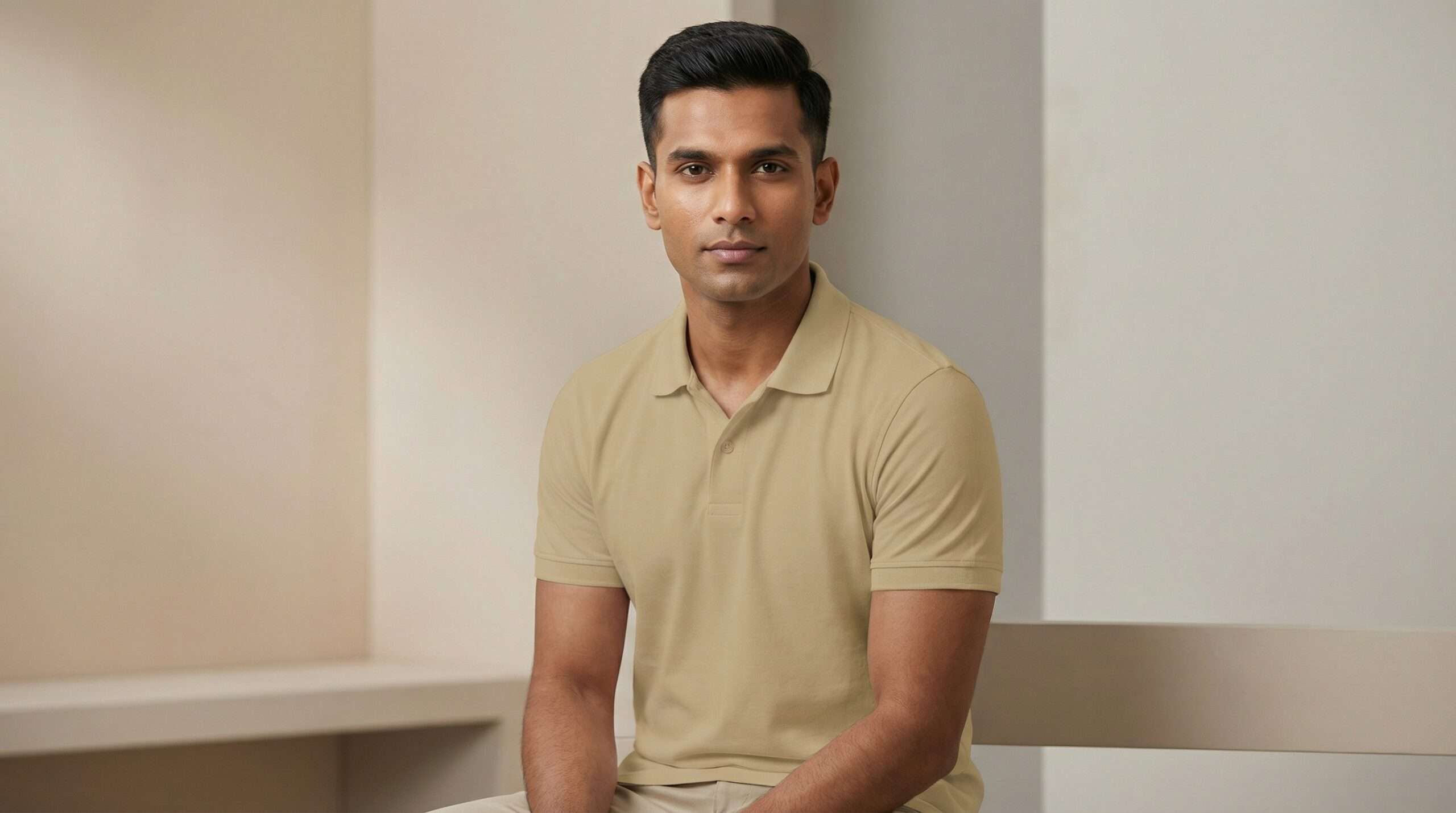 Athli Pro Collar T-shirt Desert Sand