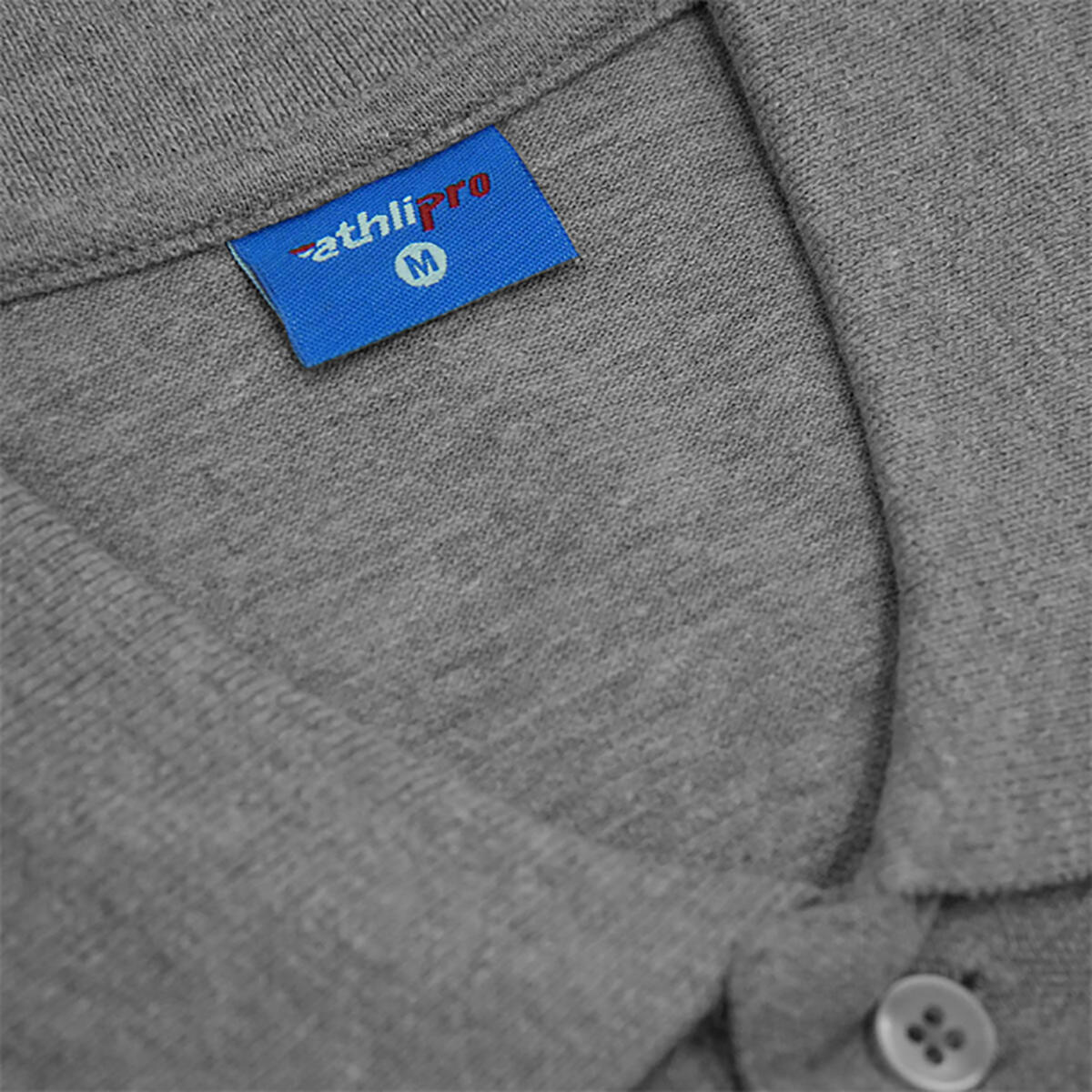 Athli Pro Collar T-shirt Grey Melange - Image 3
