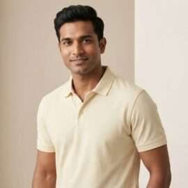 Carbon ni Solid Collar T-shirt IVORY