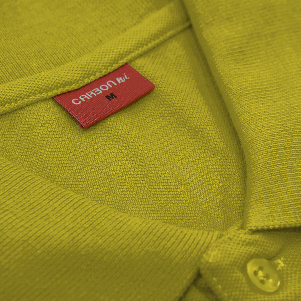 Carbon ni Solid Collar T-shirt Lime - Image 3