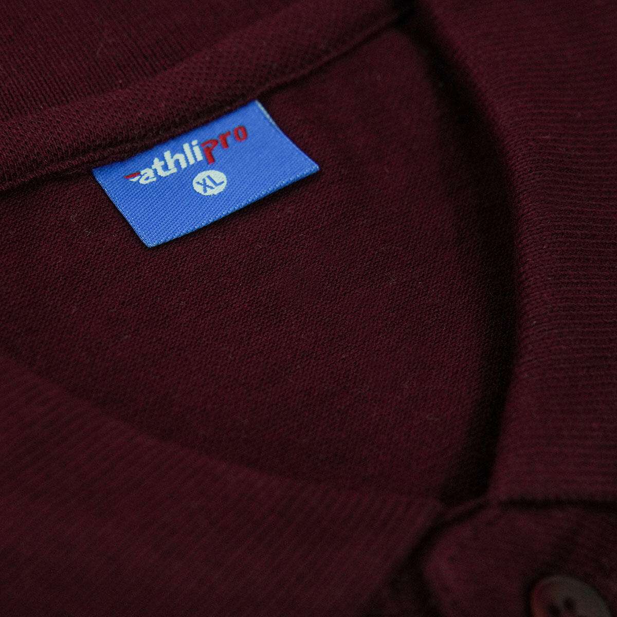 Athli Pro Collar T-shirt Maroon - Image 3