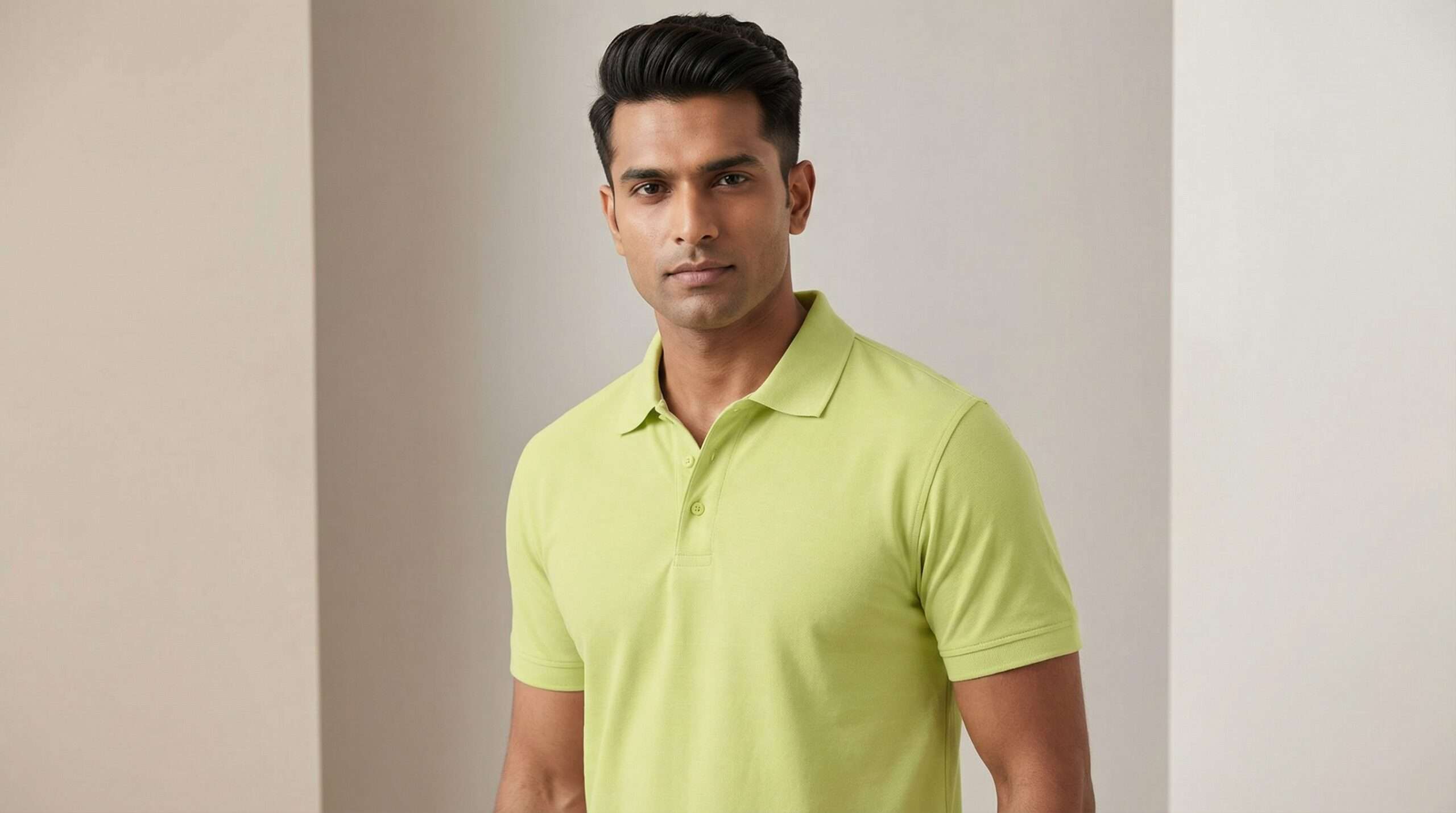 Carbon ni Solid Collar T-shirt MINT-GREEN - Image 2