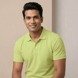 Carbon ni Solid Collar T-shirt MINT-GREEN
