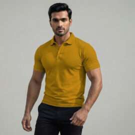 HighO2 Spirit Collar T-shirts MUSTARD