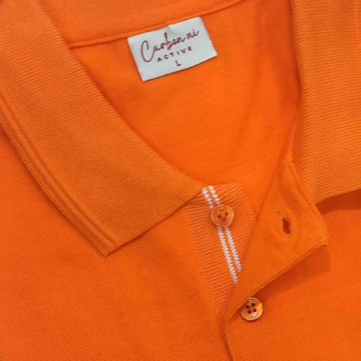 Carbon Ni Active Collar T-Shirt Orange - Image 3