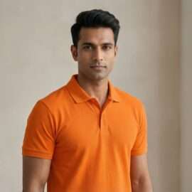 Athli Pro Collar T-shirt Orange