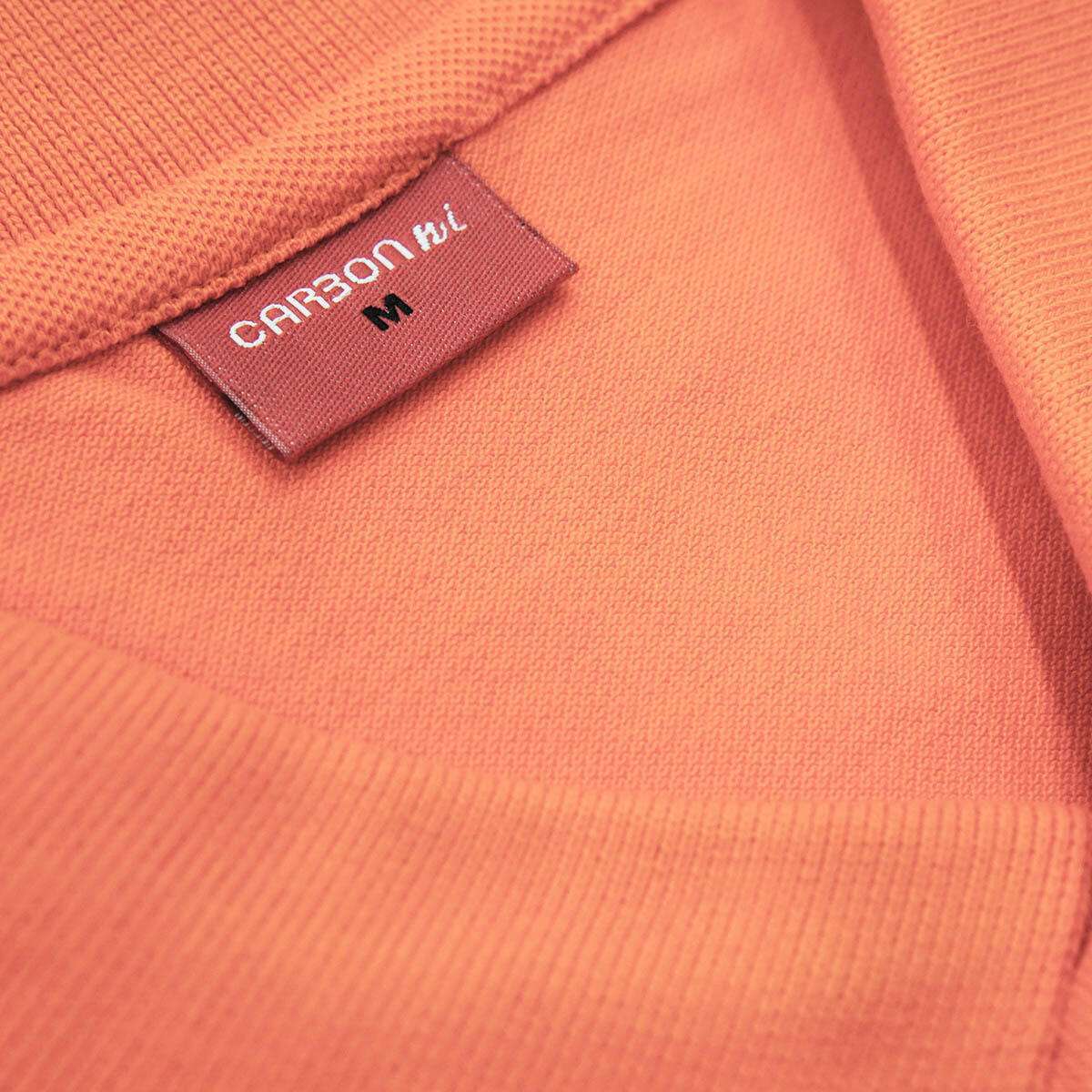 Carbon ni Solid Collar T-shirt Peach - Image 3