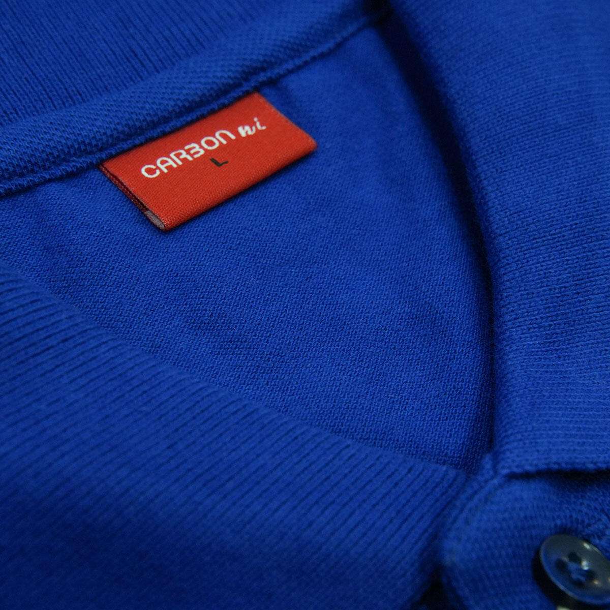 Carbon ni Solid Collar T-shirt ROYAL-BLUE - Image 3