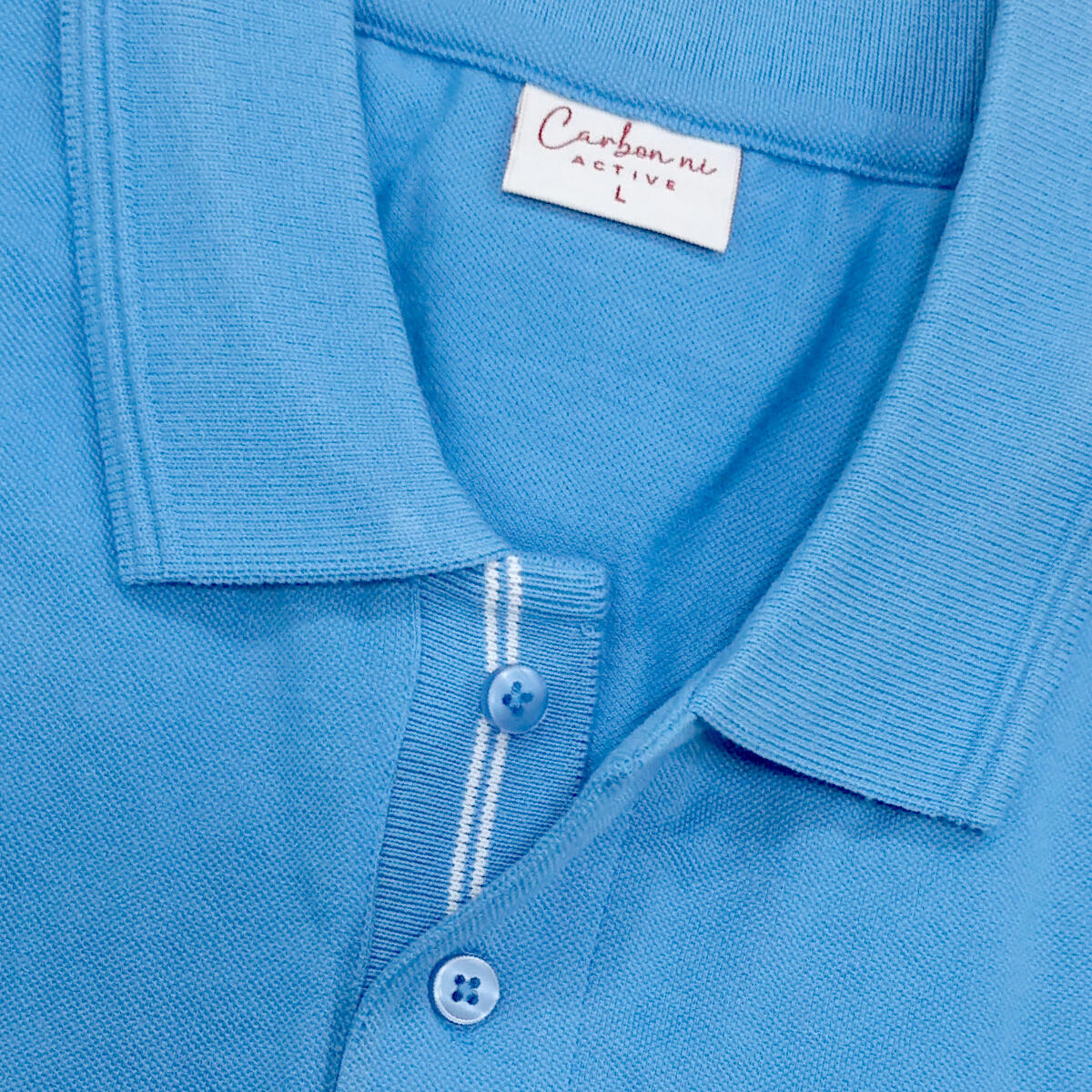 Carbon Ni Active Collar T-Shirt Sky - Image 2