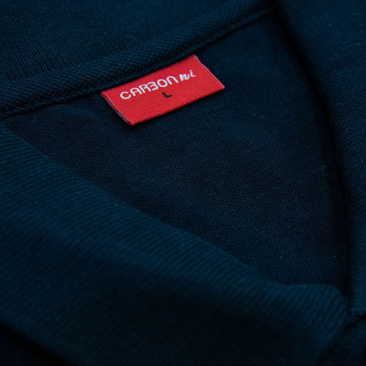 Carbon ni Solid Collar T-shirt True Navy - Image 2