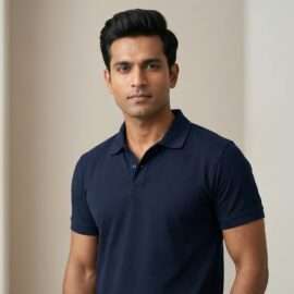Athli Pro Collar T-shirt True Navy