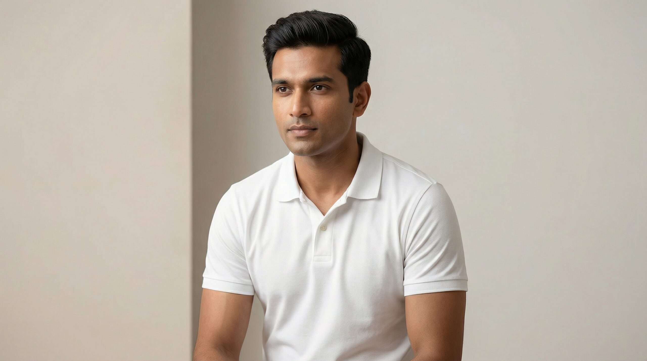 Athli Pro Collar T-shirt white - Image 2