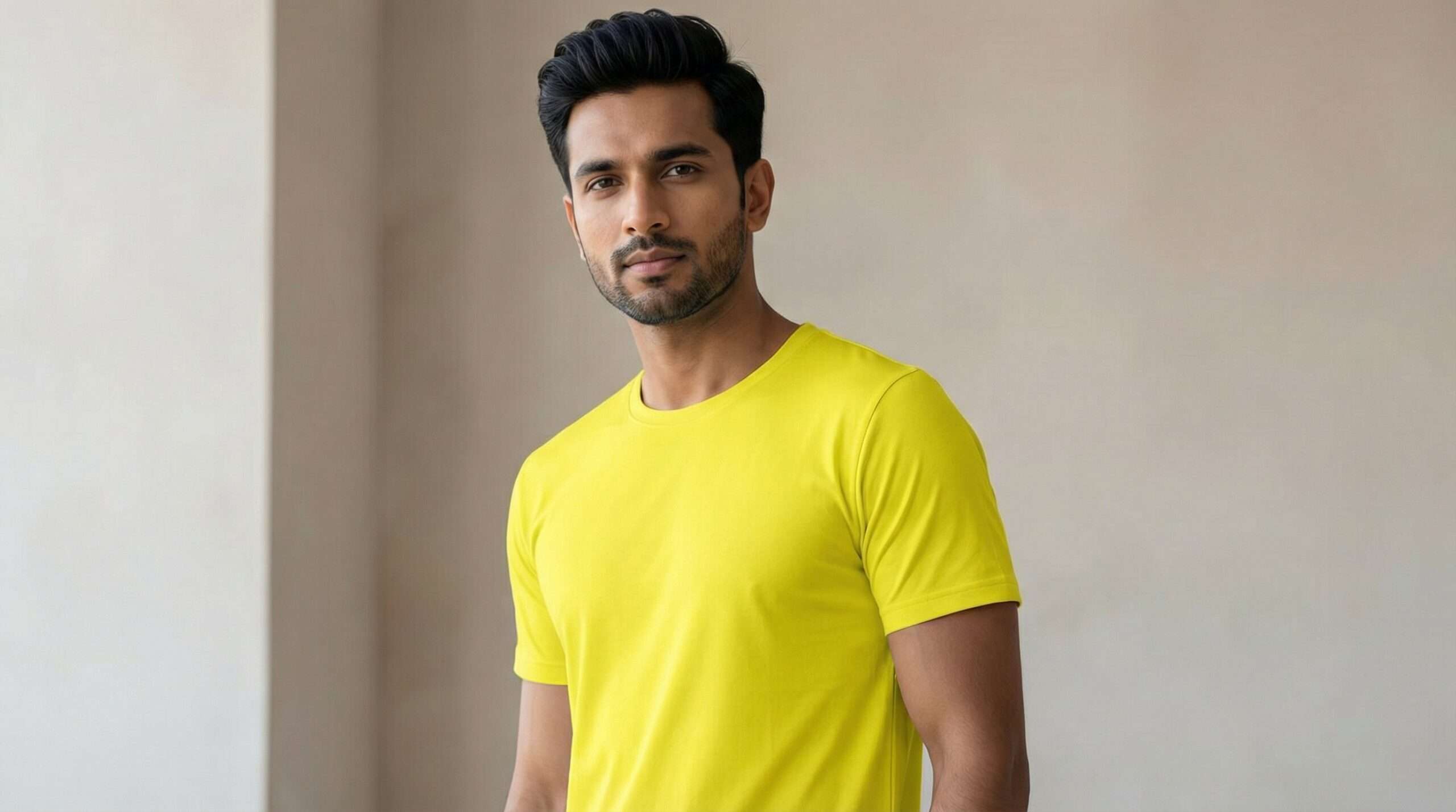 High O2 Crew Neck T-shirt YELLOW - Image 3