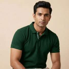 Carbon Ni Active Collar T-Shirt bottle green