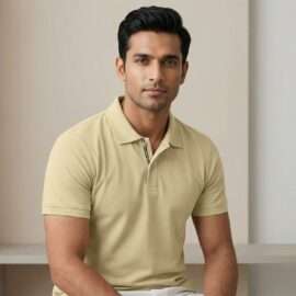 Carbon Ni Active Collar T-Shirt Desert Sand
