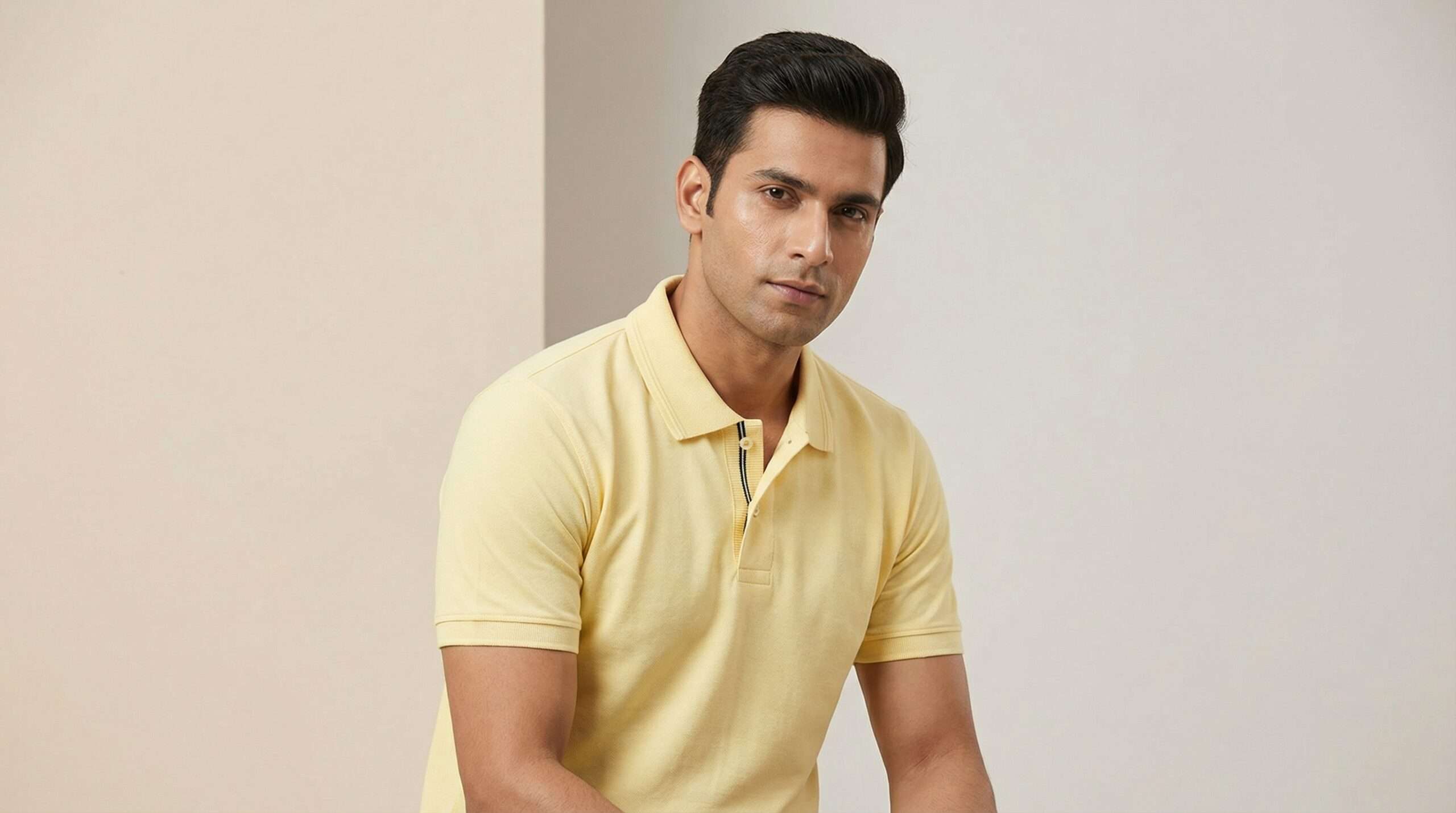 Carbon Ni Active Collar T-Shirt lemon - Image 2