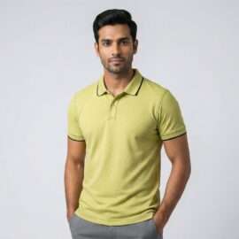 Carbon ni Tipping Collar T-shirt lemon-yellow-with-black