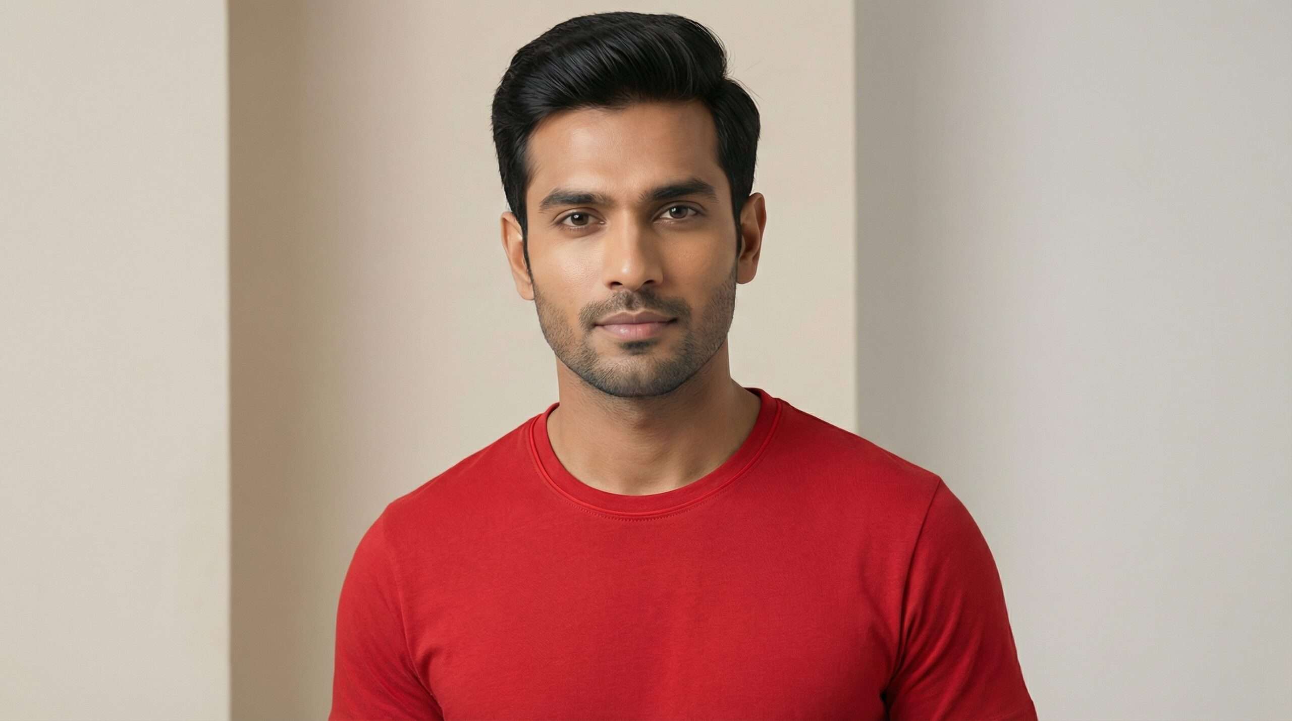 Carbon ni Basics Round Neck T-shirt Red - Image 2