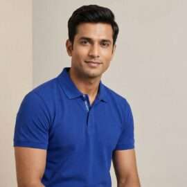 Carbon Ni Active Collar T-Shirt Royal Blue