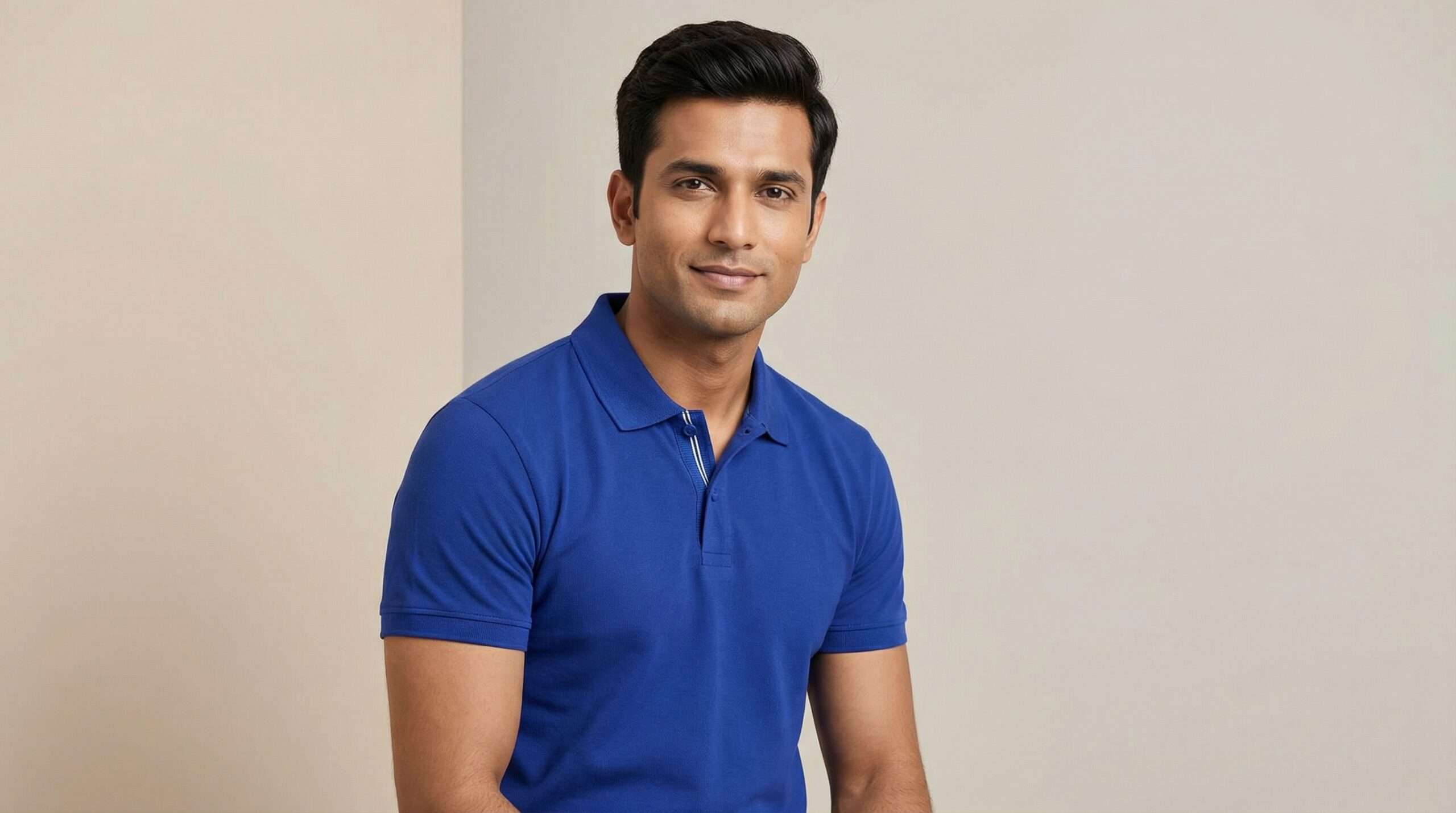 Carbon Ni Active Collar T-Shirt Royal Blue