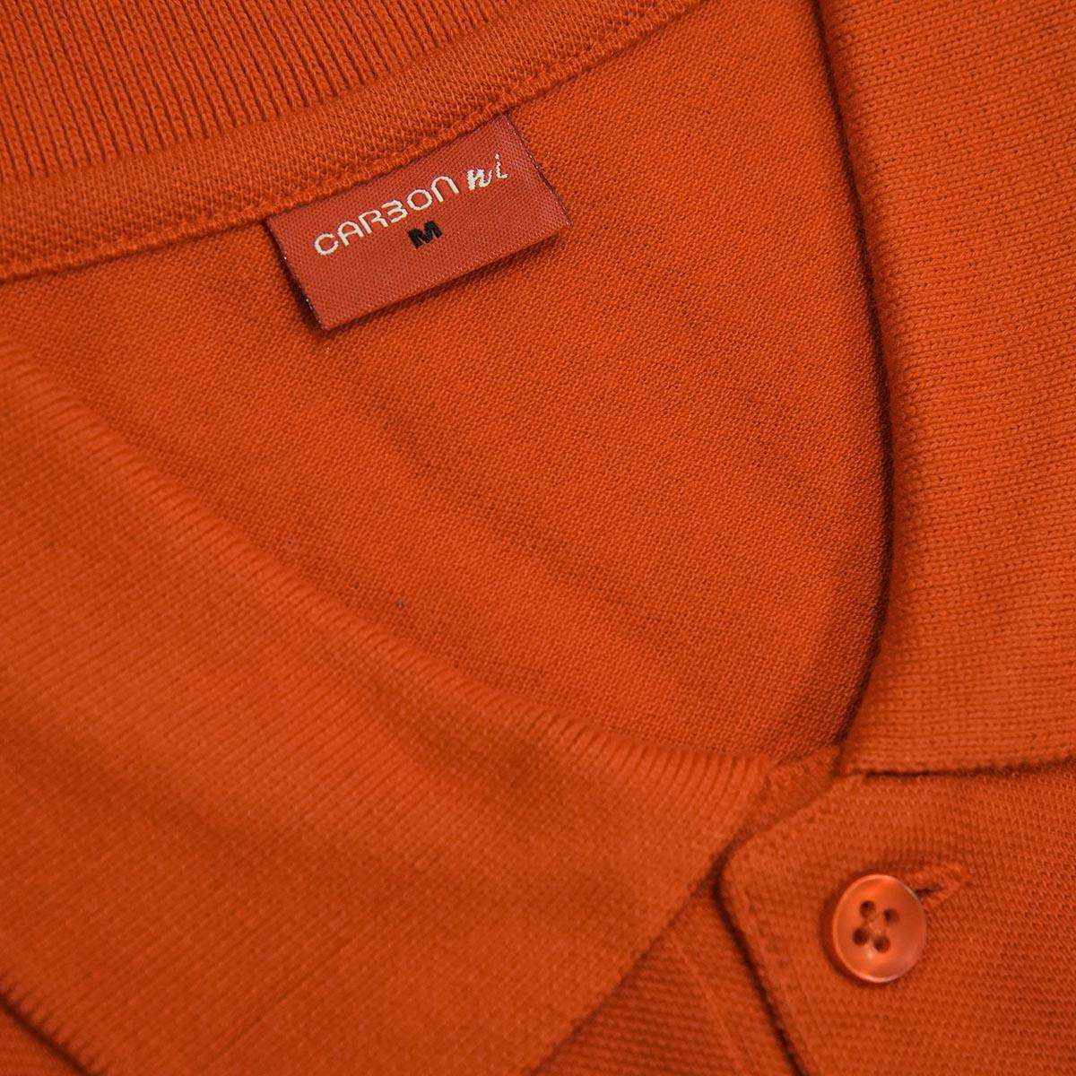 Carbon ni Solid Collar T-shirt Rust - Image 3