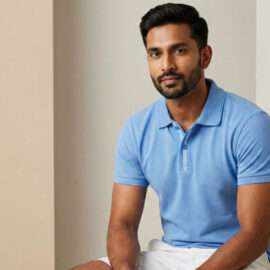 Carbon Ni Active Collar T-Shirt Sky