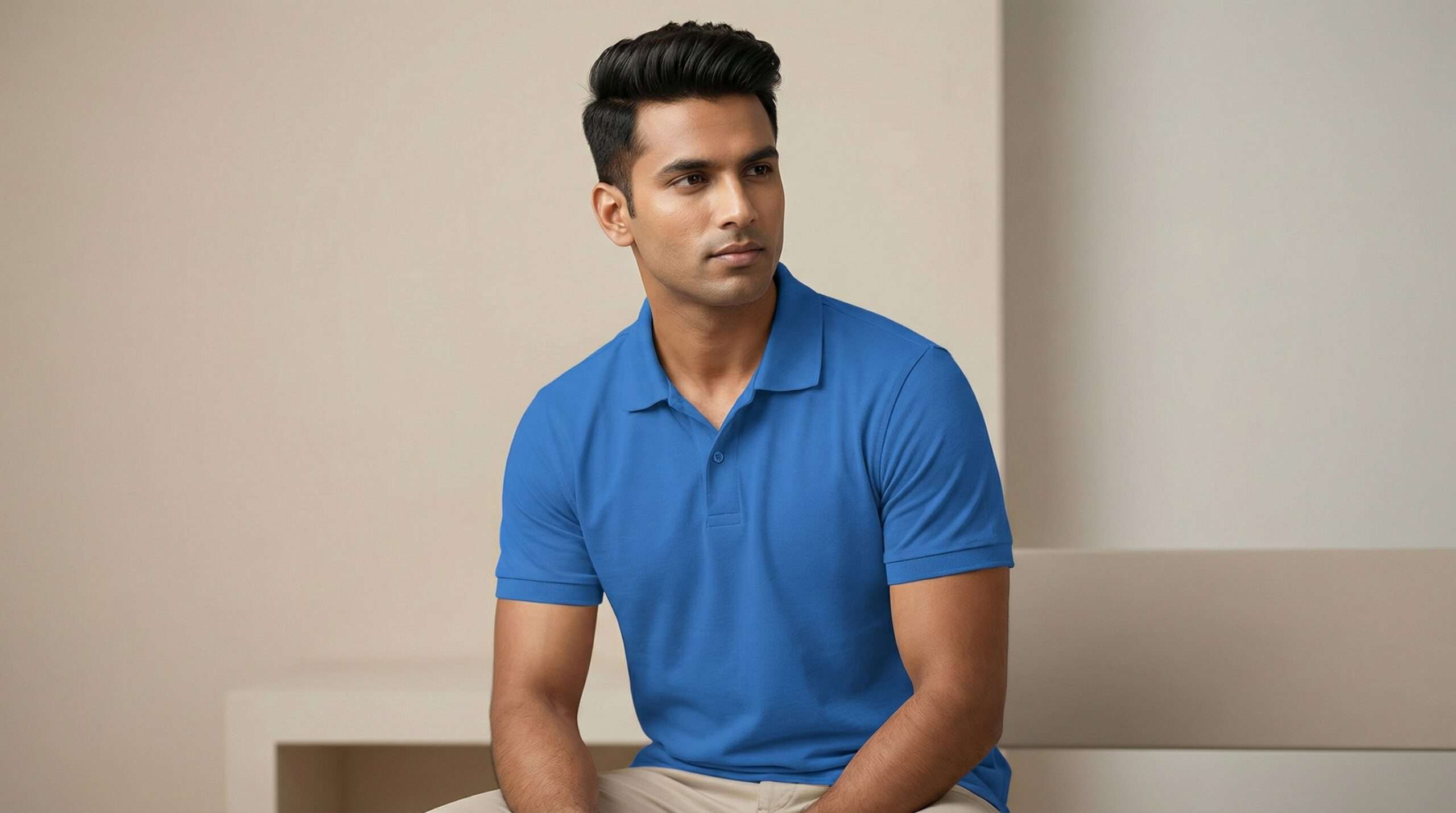 Athli Pro Collar T-shirt sky blue - Image 2