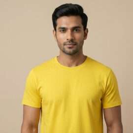 Carbon ni Basics Round Neck T-shirt sunflower