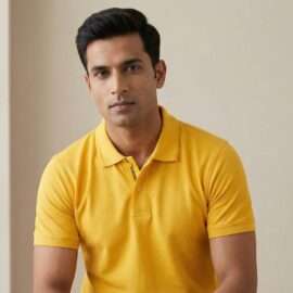 Carbon Ni Active Collar T-Shirt Sunflower