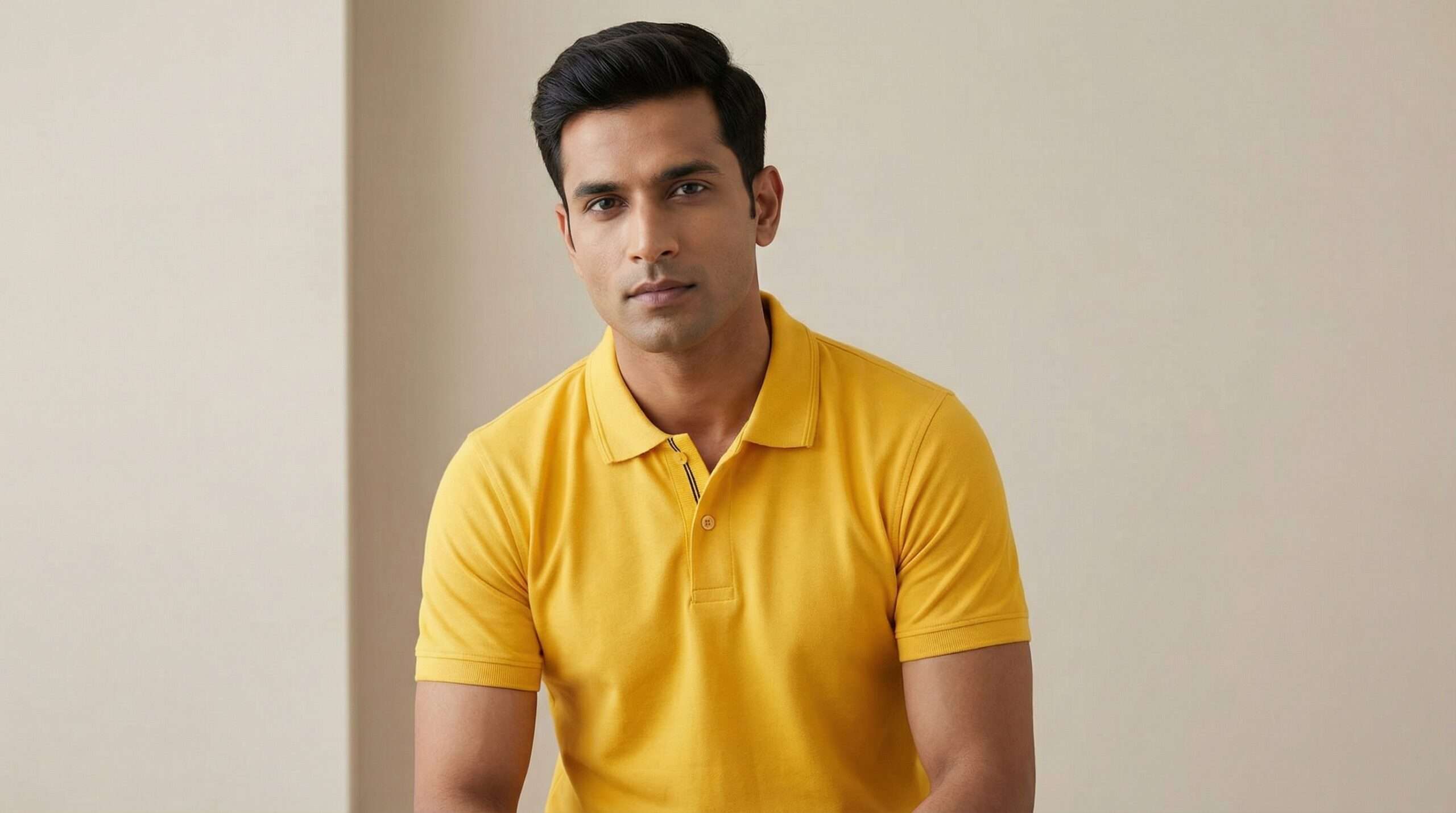 Carbon Ni Active Collar T-Shirt Sunflower