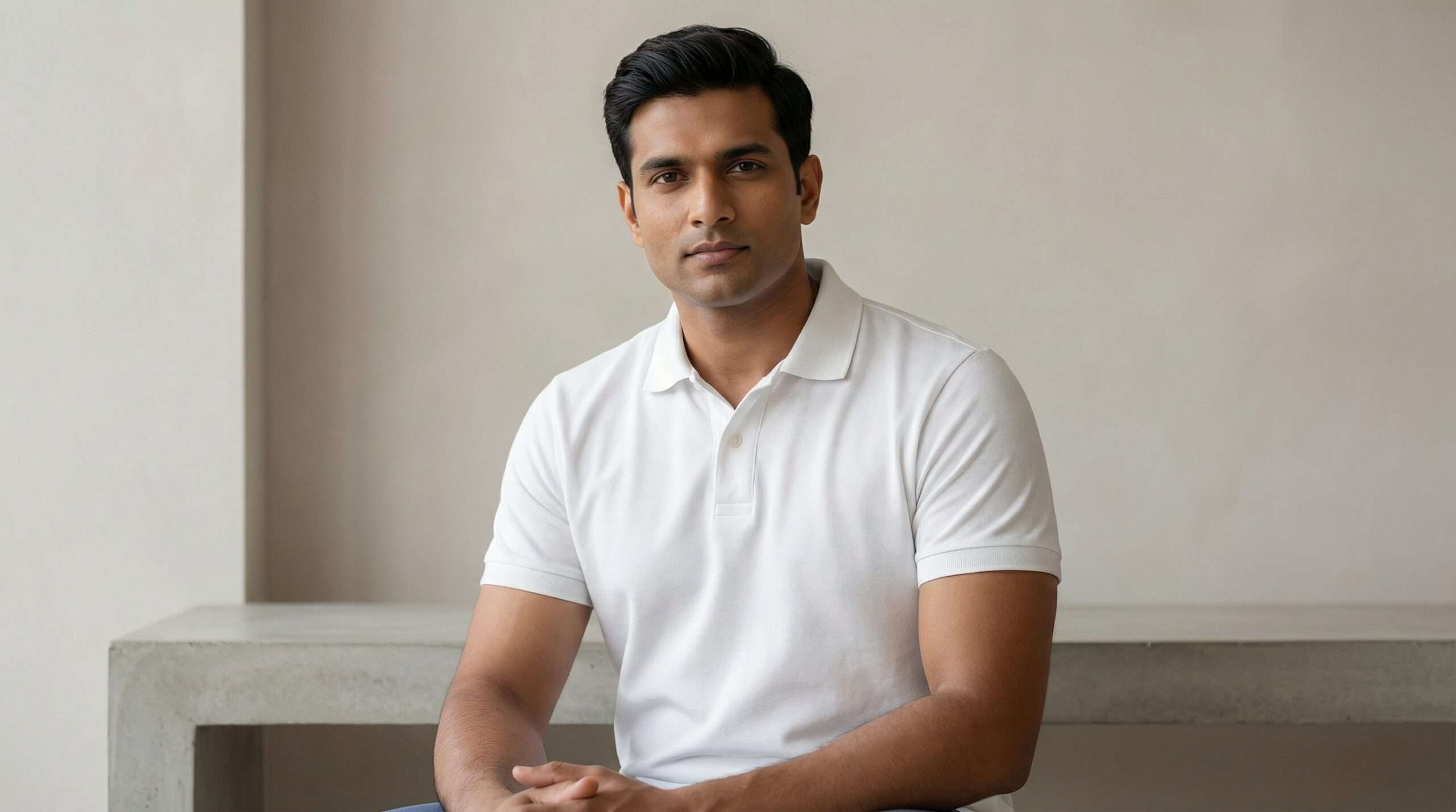Athli Pro Collar T-shirt white